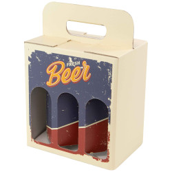 Coffret Carton Fresh beer Steinies 22x14x24cm