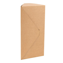 Coffret carton a rabat triangulaire kraft 34x16.5x14.5cm