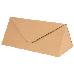 Coffret carton magnum triangulaire Kraft 39x17,5x15,5 cm