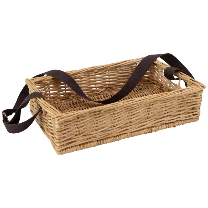 Panier ouvreuse cinema osier plein - 40x28x10 cm