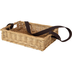 Panier ouvreuse cinema osier plein - 40x28x10 cm