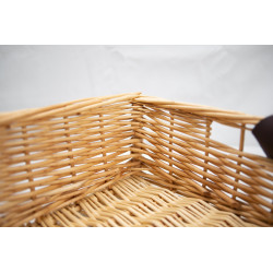 Panier ouvreuse cinema osier plein - 40x28x10 cm