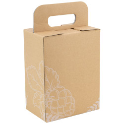 Coffret carton kraft pour 6 bieres type LONG NECK