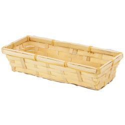 Corbeille rectangulaire en bambou naturel