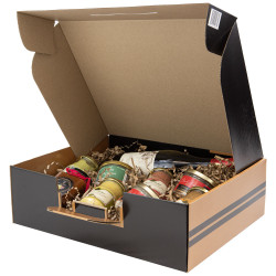 Valisette carton noir Mon coffret degustation 41,5x33x12,5cm