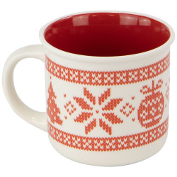 Mug Ceramique rond 9,5x8,5 cmTricot