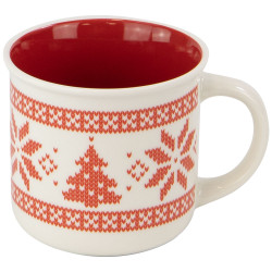 Mug Ceramique rond 9,5x8,5 cmTricot