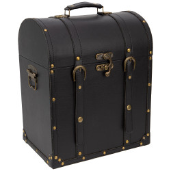Coffret bois simili noir sans separation