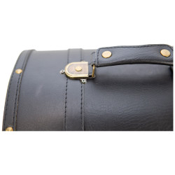 Coffret bois simili noir sans separation  32x22x39,5/42 cm