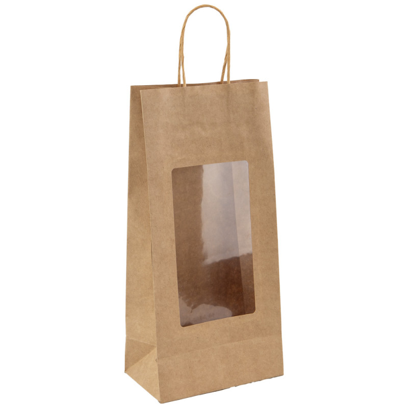 KRA054_01.jpg Sac 2 bouteilles kraft a fenetre marron