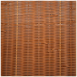 Corbeille tressee rectangulaire poignees integrees marron