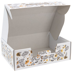 Valisette carton rectangulaire 36,5x27x12cm Joyeuses fetes