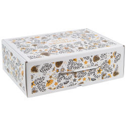 Valisette carton rectangulaire 36,5x27x12cm Joyeuses fetes