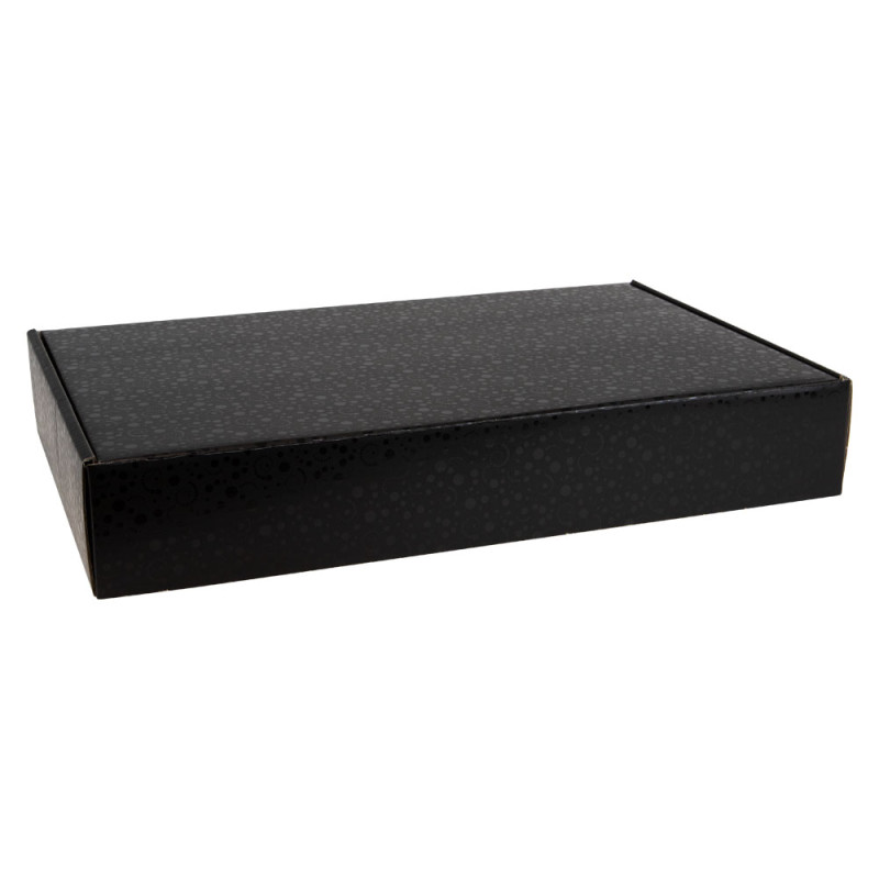 Coffret en carton noir pour 6 bouteilles 75 cl