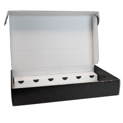 Coffret en carton noir pour 6 bouteilles 75 cl