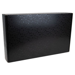 Coffret en carton noir pour 6 bouteilles 75 cl