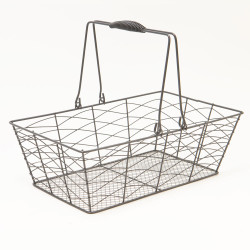 Panier metal gris fonce 