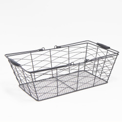 Panier metal gris fonce 