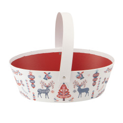 Panier ovale en carton Scandinave 25x19x8 cm