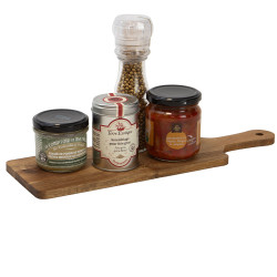 Planche de présentation en bois d'Accacia – 35,5 x 11 x 1 cm