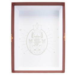 Corbeille carton rectangulaire rouge et or – Casse-Noisette – 27 x 20 x 5 cm