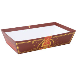 Corbeille carton rectangulaire rouge et or – Casse-Noisette – 33 x 20 x 7 cm
