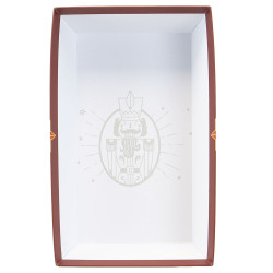 Corbeille carton rectangulaire rouge et or – Casse-Noisette – 33 x 20 x 7 cm