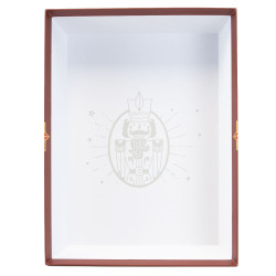 Corbeille carton rectangulaire rouge et or – Casse-Noisette – 36 x 27 x 7 cm