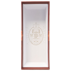 Corbeille carton banneton rectangulaire rouge et or – Casse-Noisette – 24 x 10 x 6 cm