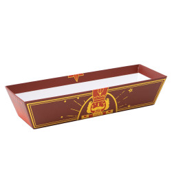 Corbeille banneton carton rectangulaire rouge et or – Casse-Noisette – 30 x 10 x 6 cm