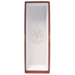 Corbeille banneton carton rectangulaire rouge et or – Casse-Noisette – 30 x 10 x 6 cm