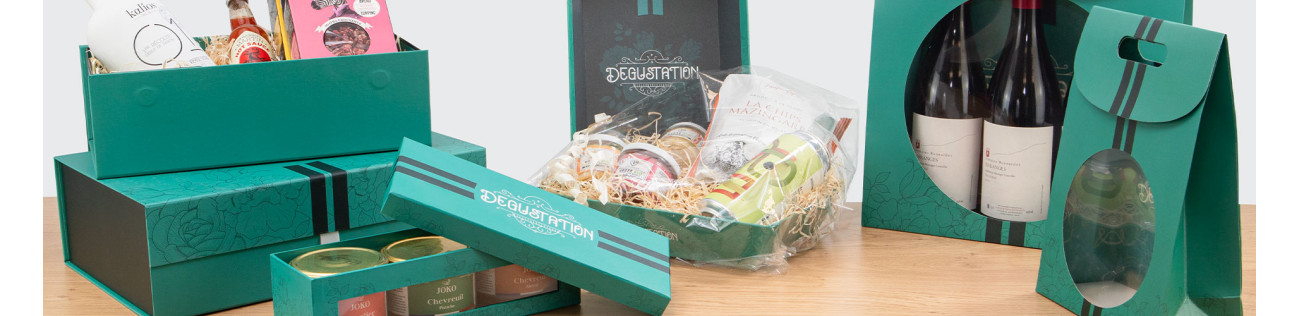 Dégustation – Collection d'emballages aux signes du terroir