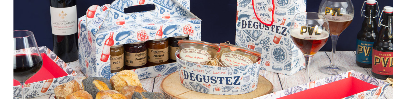 Dégustez - Collection d'emballages aux couleurs nationales