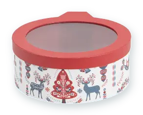Bo&icirc;te ronde boule de No&euml;l Scandinave